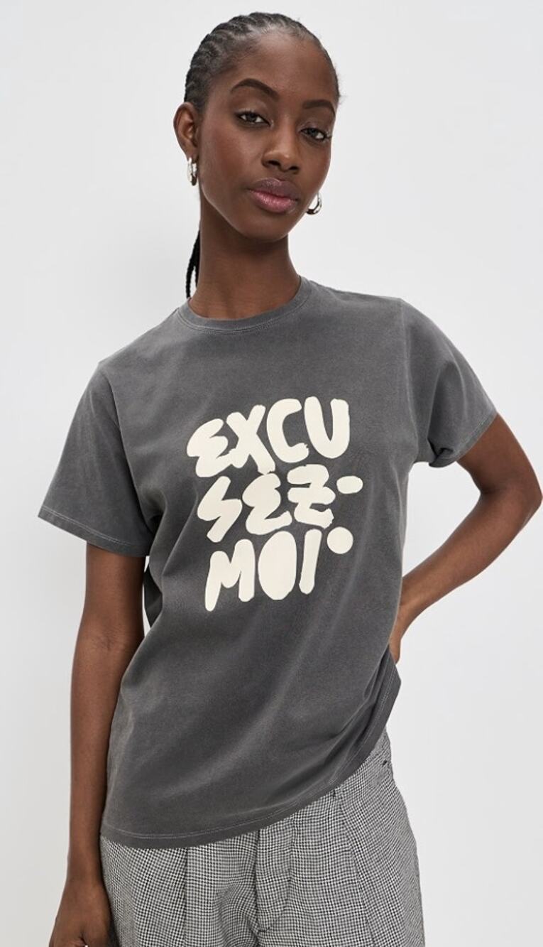 CLARE V Original Excuzes-Mois Tee Size Small